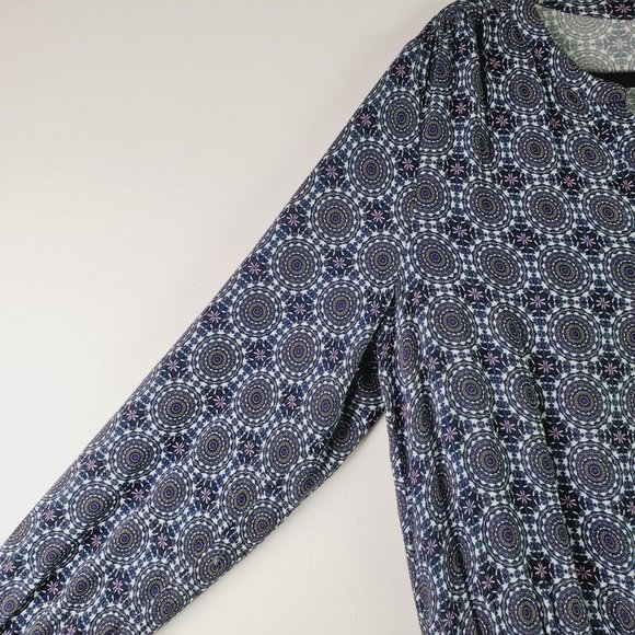 Pure Collection Circular Geometric Viscose Lagenlook Dress Sz 12 - Picture 5 of 10